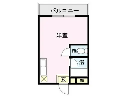 須山ビル(ワンルーム/1階)の間取り写真