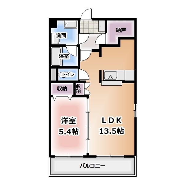 イサリオン(1SLDK/5階)の間取り写真