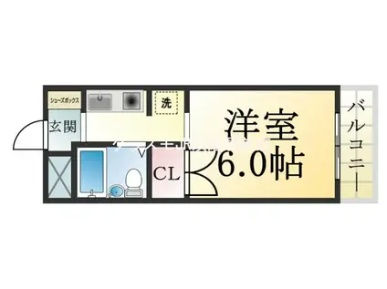 プリンス小束山(1K/3階)の間取り写真