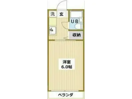 めぞん刻(1K/4階)の間取り写真