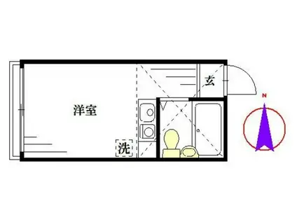 プレミール高円寺(ワンルーム/1階)の間取り写真