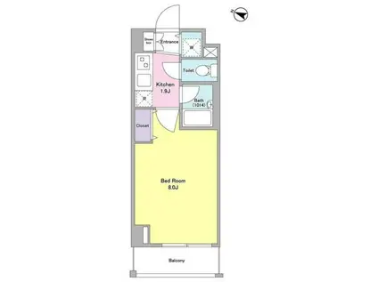 コンフォリア文京白山(1K/3階)の間取り写真