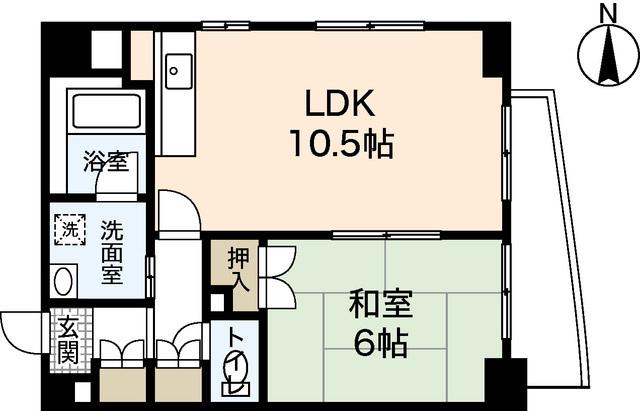グレイスKIMURA(1LDK/5階)の間取り写真