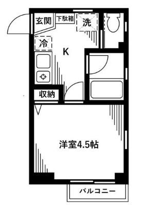メゾンSAM(1K/2階)の間取り写真