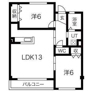 アルテール・カーサ(2LDK/3階)の間取り写真