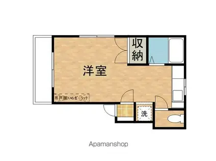 ブリリアント(ワンルーム/3階)の間取り写真