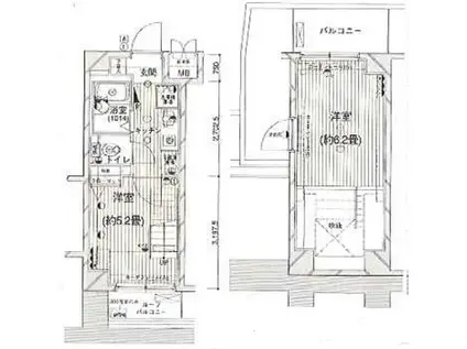 OLIO湯島(2K/8階)の間取り写真