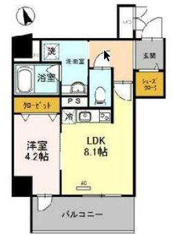フォルテ福島(1LDK/5階)の間取り写真