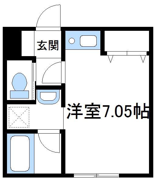 MAPLE イースト & ウエスト(ワンルーム/2階)の間取り写真