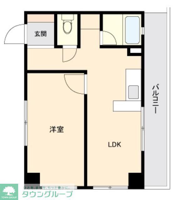 ONE ROOF FLAT NISHIWASEDA(1LDK/12階)の間取り写真