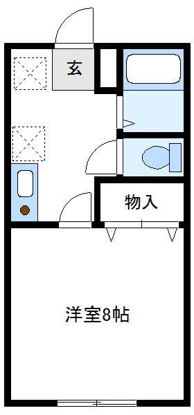 グリーンハイツ(1K/2階)の間取り写真