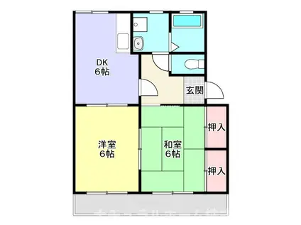 ファインステージ(2DK/2階)の間取り写真