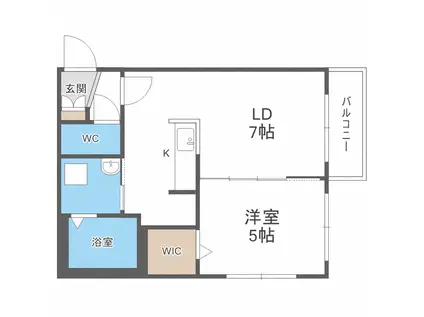REGULUS桑園(1LDK/3階)の間取り写真
