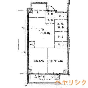 レスカール星ヶ丘(2LDK/6階)の間取り写真