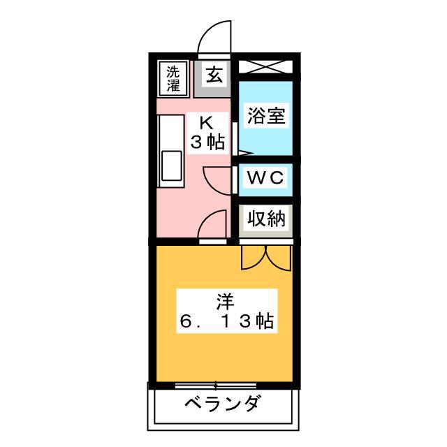 サマックスアゼリア(1K/2階)の間取り写真
