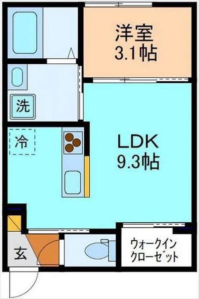 富山地鉄不二越上滝 大泉駅(富山) 徒歩14分 2階建 築5年(1LDK/1階)の間取り写真