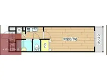 M&Mウメダイースト(1K/3階)の間取り写真