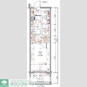 デュアレス千代田三崎町(1K/3階)の間取り写真