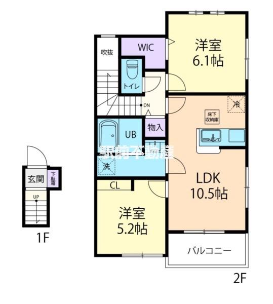 フォーゲル(2LDK/2階)の間取り写真