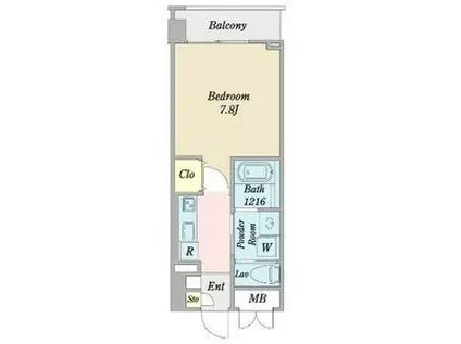 COZY川名本町(1K/3階)の間取り写真