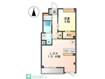 クレシア(1LDK/2階)の間取り写真