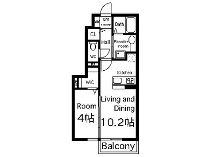 メゾン田中ー海老江(1LDK/1階)の間取り写真