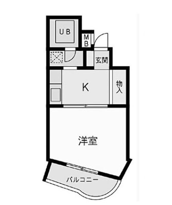 ノアハヤシII(1K/3階)の間取り写真