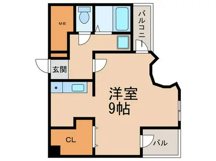 ルエメゾンロワール大橋II(ワンルーム/6階)の間取り写真