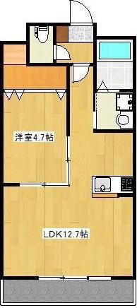 SPRING長嶺南(1LDK/3階)の間取り写真