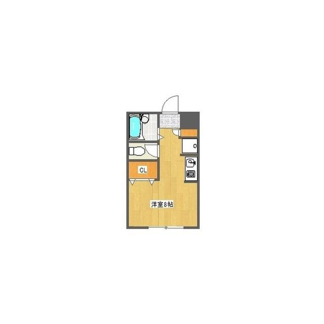 ヒルズ曙(ワンルーム/2階)の間取り写真