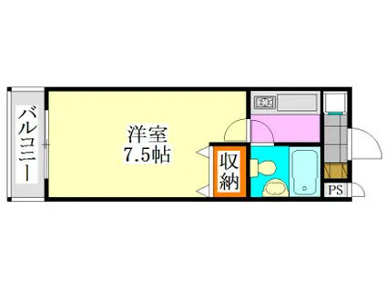 TWIN HOTARUNOI(1K/3階)の間取り写真