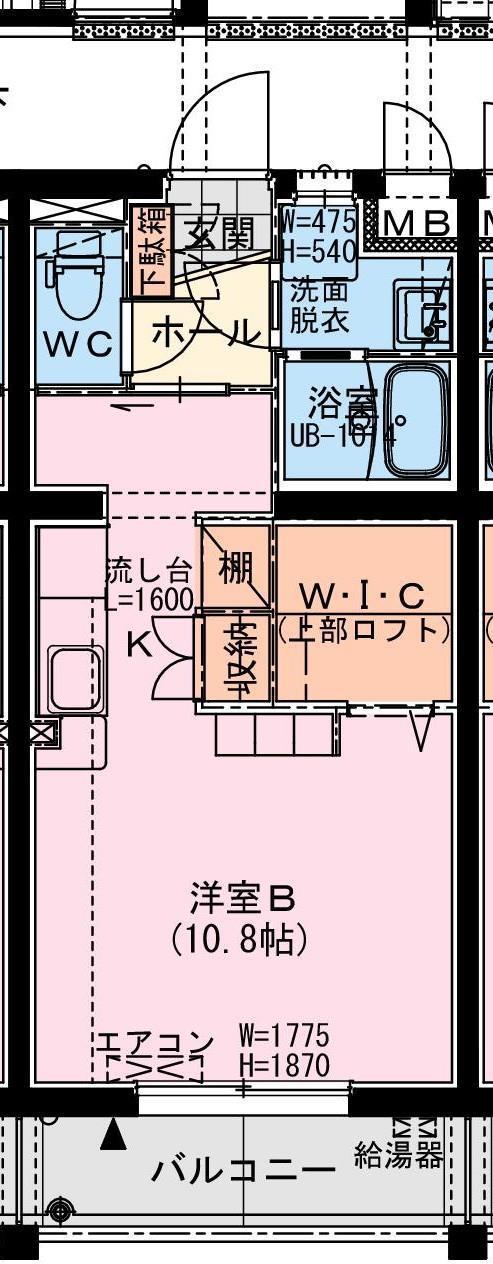 ソレアード権現(ワンルーム/1階)の間取り写真