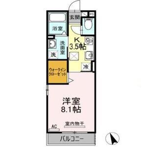 スカイハウス(1K/1階)の間取り写真