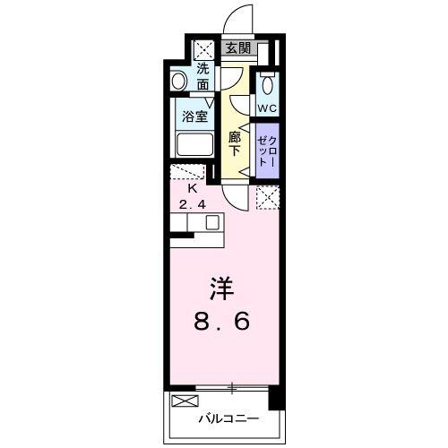 エンゼルガーデン(1K/5階)の間取り写真