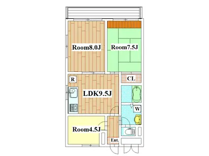 マニフィック飯田(3LDK/2階)の間取り写真