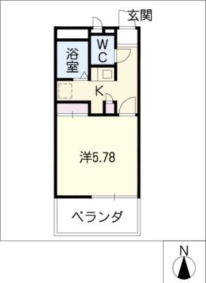 レオパレス大坪(1K/2階)の間取り写真