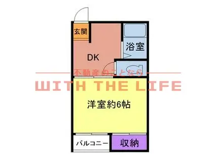 プレアール西町II(1K/2階)の間取り写真