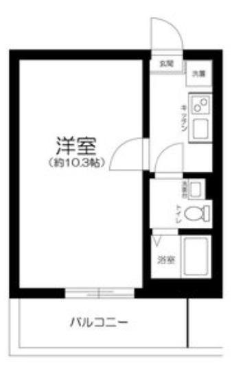 GLUCK船橋(1K/2階)の間取り写真