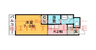 アルファルファ(1K/3階)の間取り写真