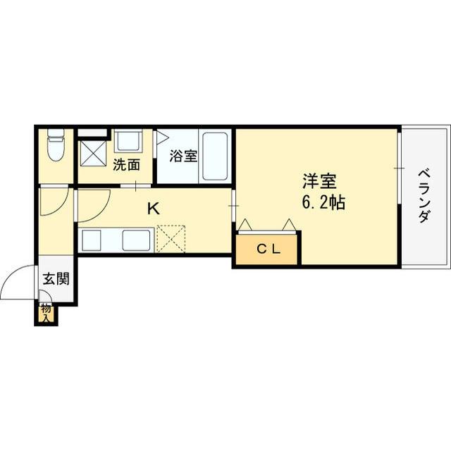 西今川共同(1K/3階)の間取り写真