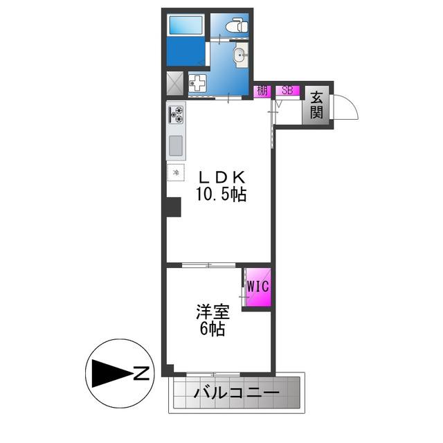 紀州PLACETAMATSUKURI(1LDK/5階)の間取り写真