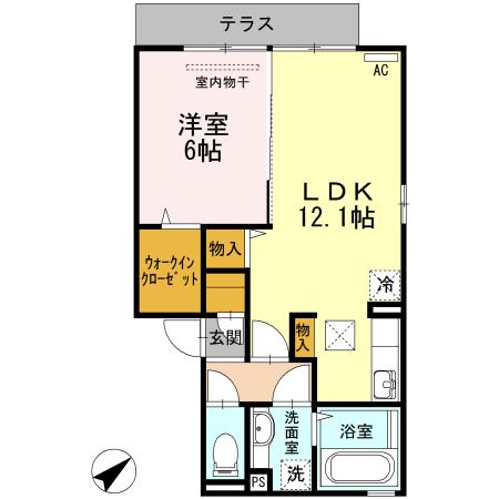 ラ・サクラ・サクラ・II(1LDK/1階)の間取り写真