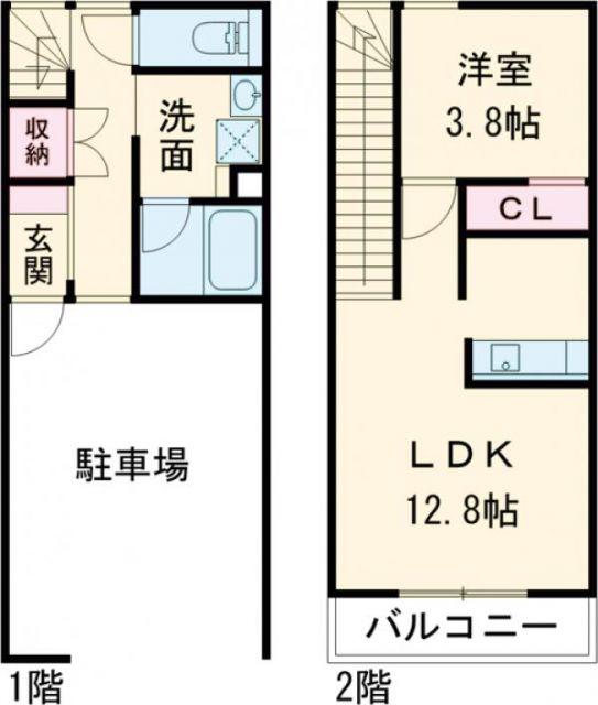 ガレリア86(1LDK/1階)の間取り写真