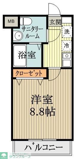 パインバンフソノ(1K/3階)の間取り写真