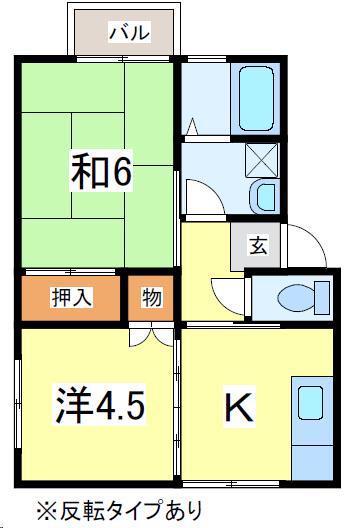 メゾン好地(2K/2階)の間取り写真