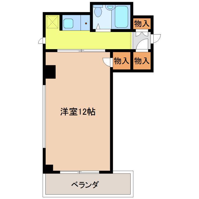 ピュアササキ(1K/2階)の間取り写真