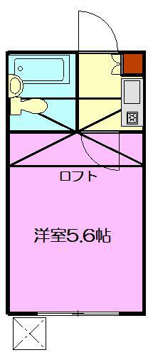 サンパレス桃浜(1K/1階)の間取り写真