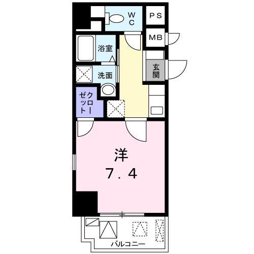 サンフォレスト(1K/8階)の間取り写真