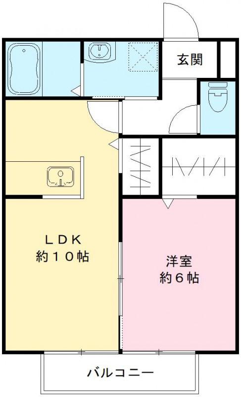 オークラ表参道 A(1LDK/1階)の間取り写真