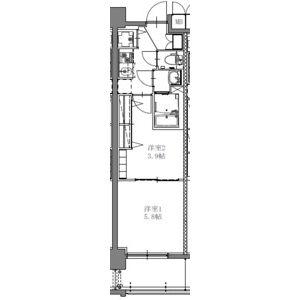 S-RESIDENCE上社AUREATE(2K/3階)の間取り写真